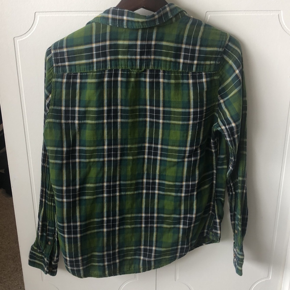 Green Plaid Button Down - image 3